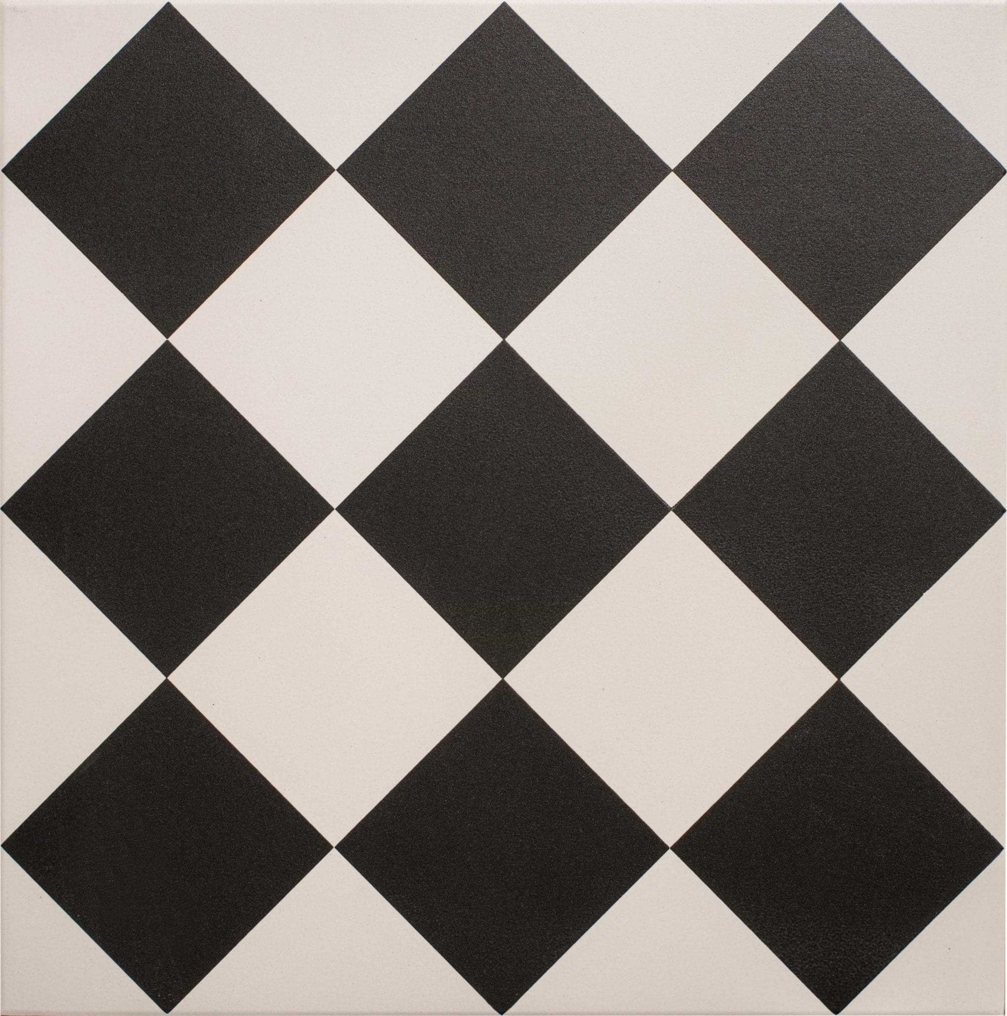 Harlequin Large Black on Chalk - Hyperion Tiles