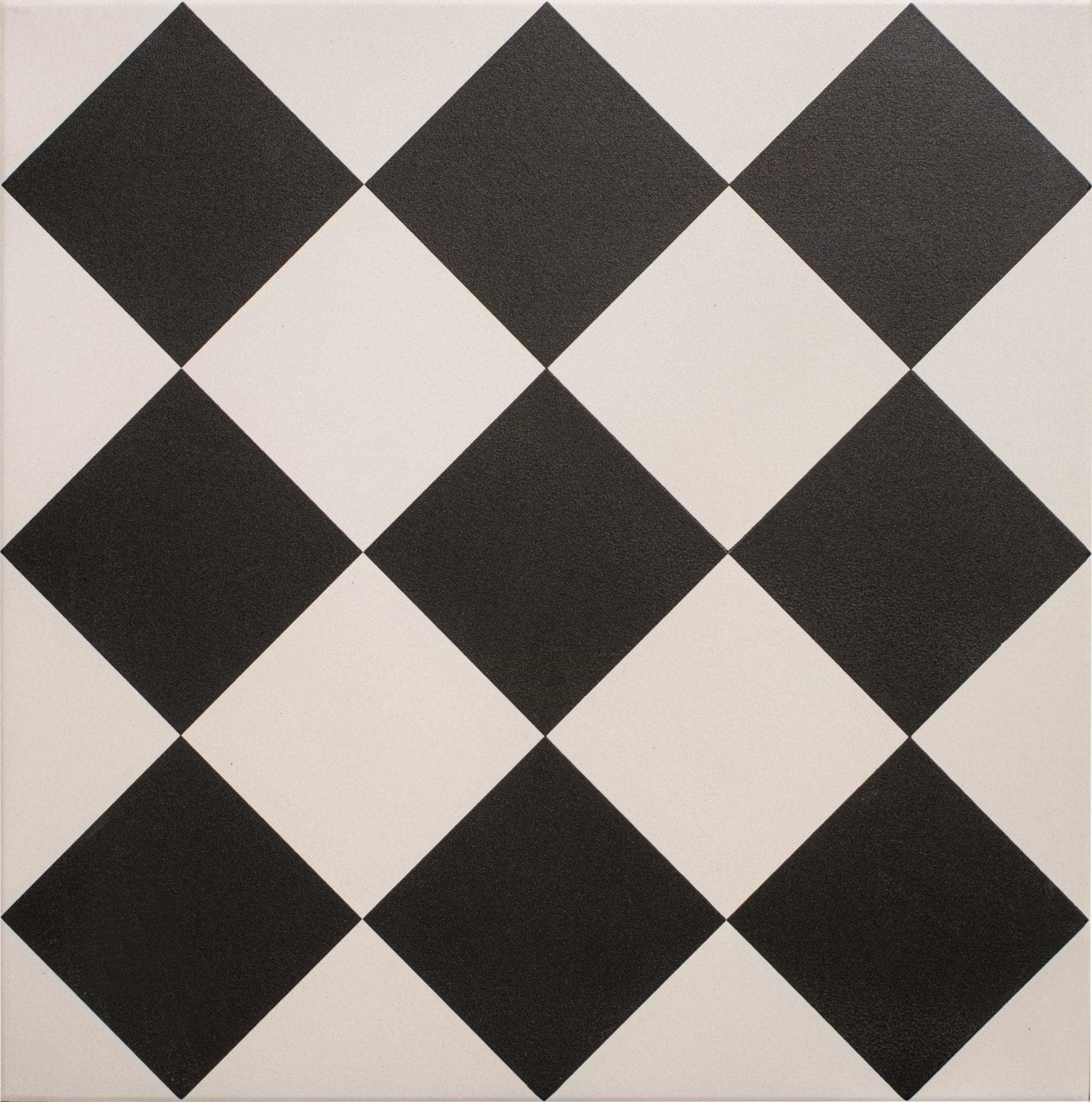 Harlequin Large Black on Chalk - Hyperion Tiles