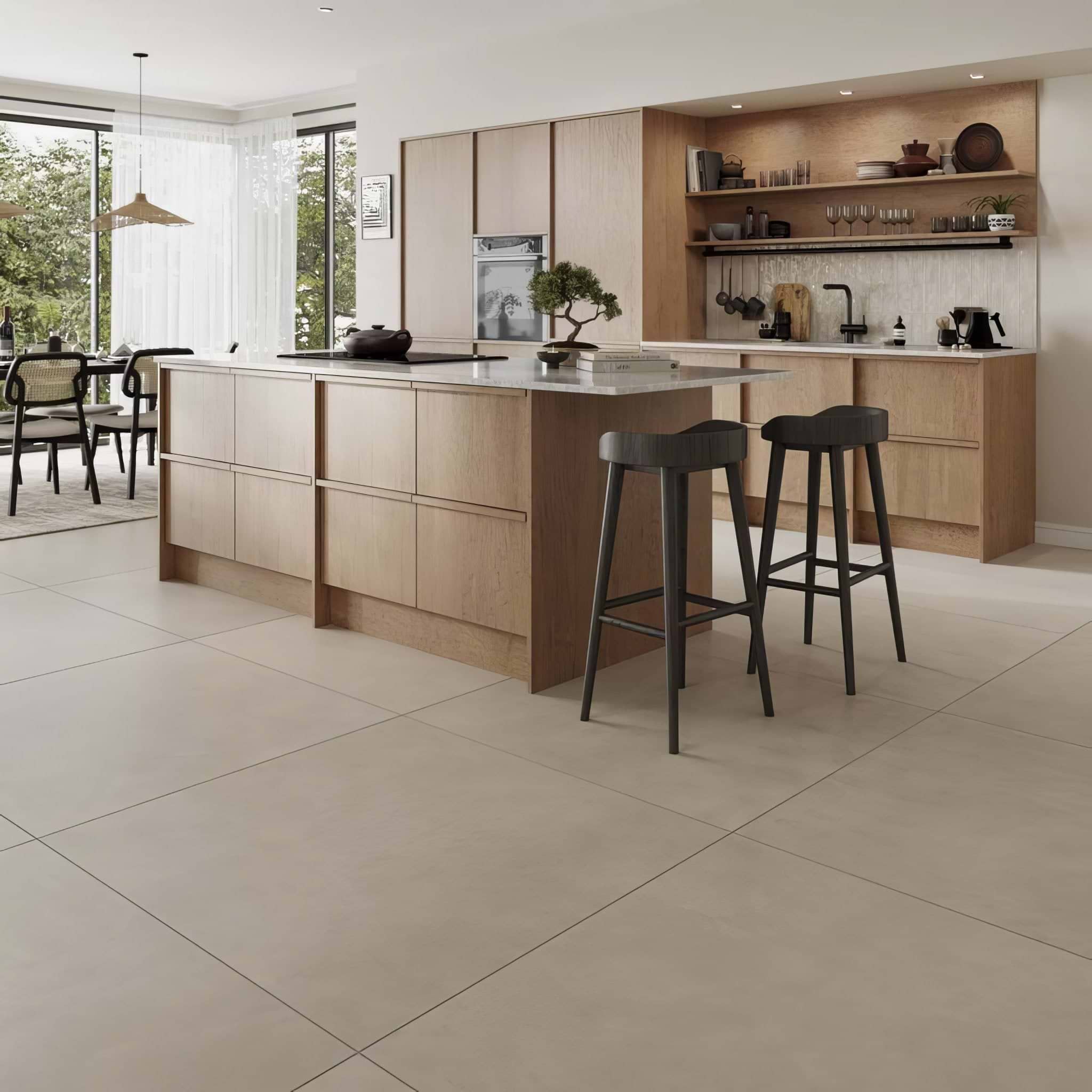 Hartford Greige Matt Porcelain - Hyperion Tiles