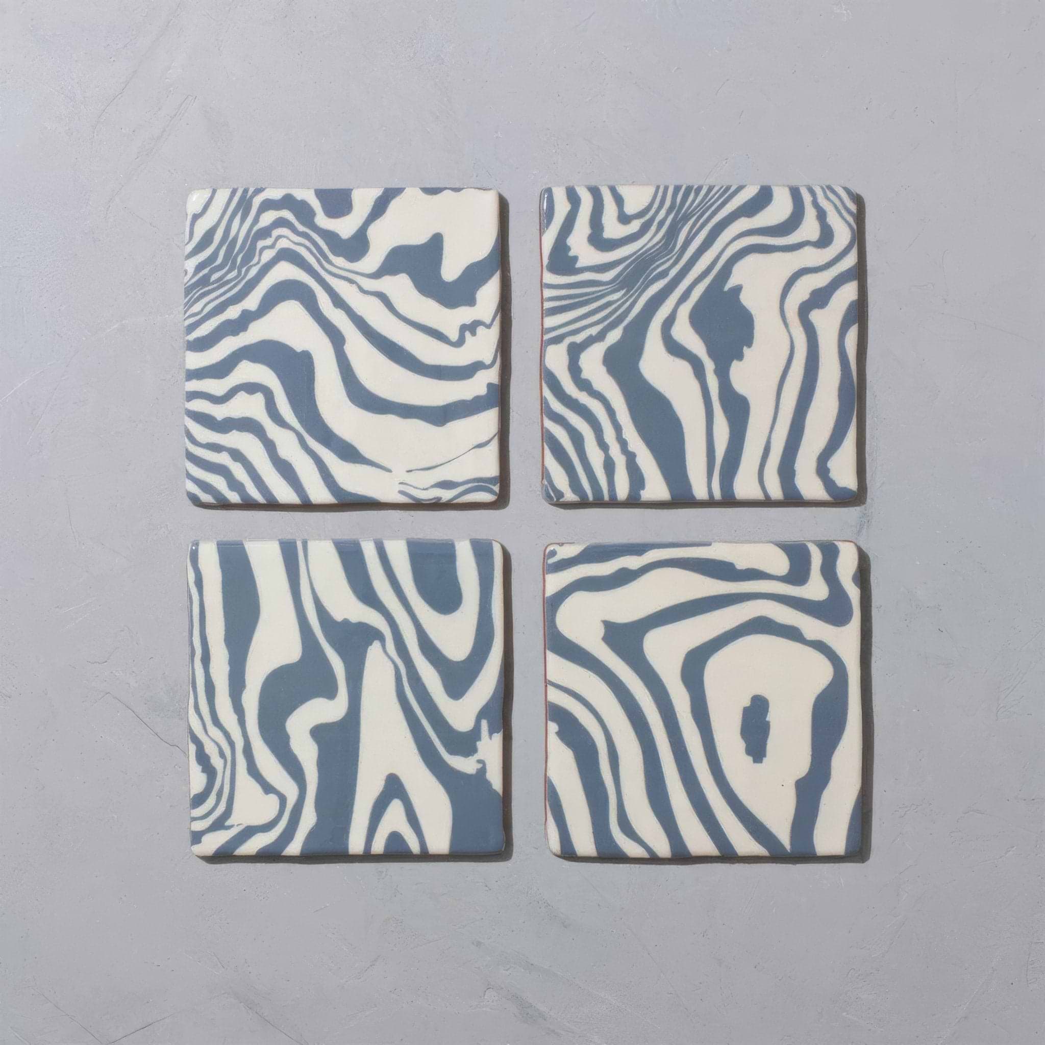 Henry Holland Studio Pour Blue Glazed Square - Hyperion Tiles