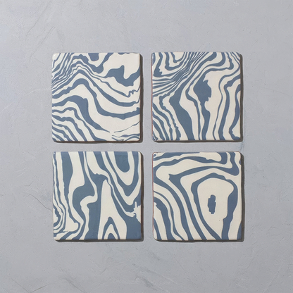 Henry Holland Studio Pour Blue Glazed Square - Hyperion Tiles