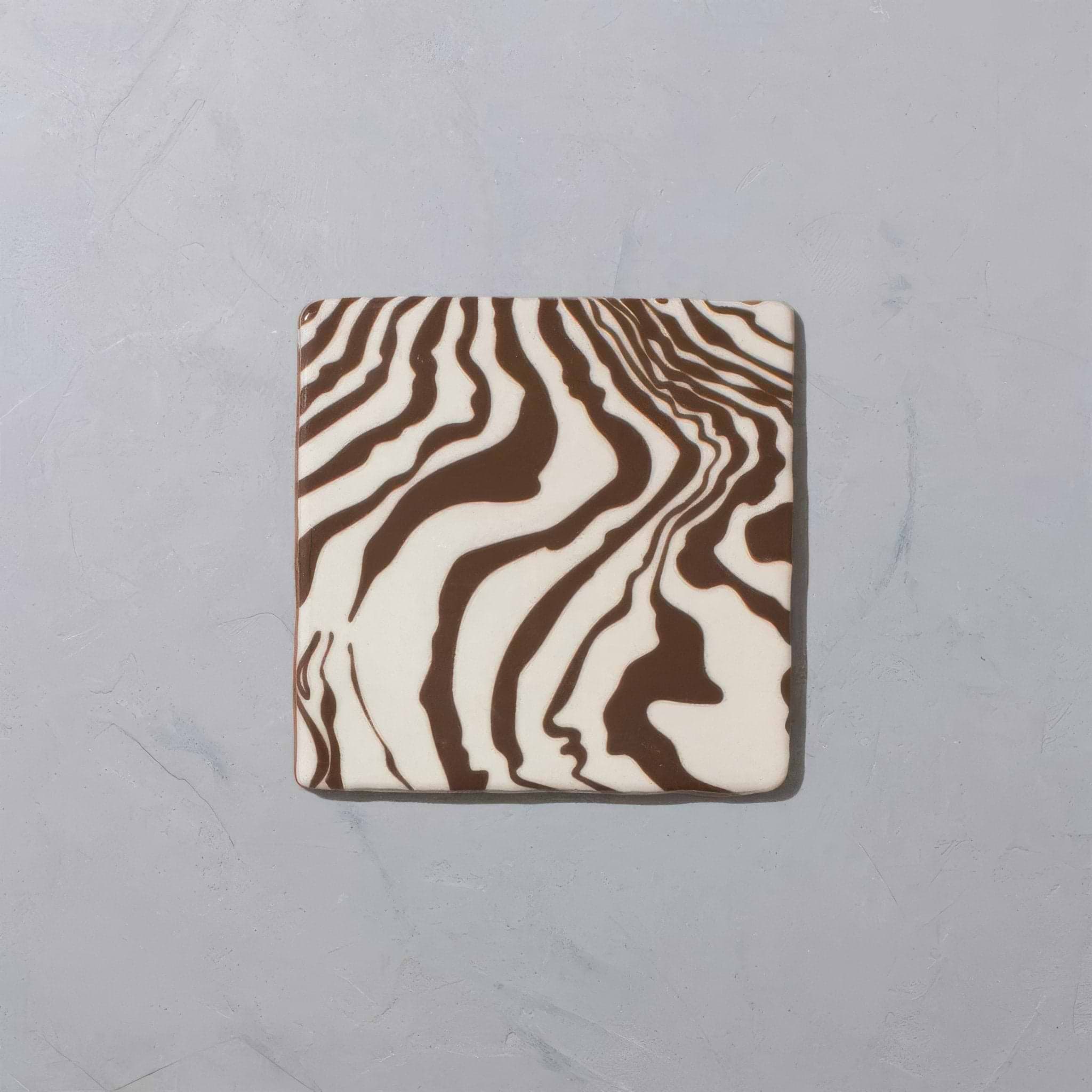 Henry Holland Studio Pour Brown Glazed Square - Hyperion Tiles