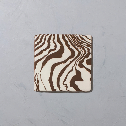 Henry Holland Studio Pour Brown Glazed Square - Hyperion Tiles