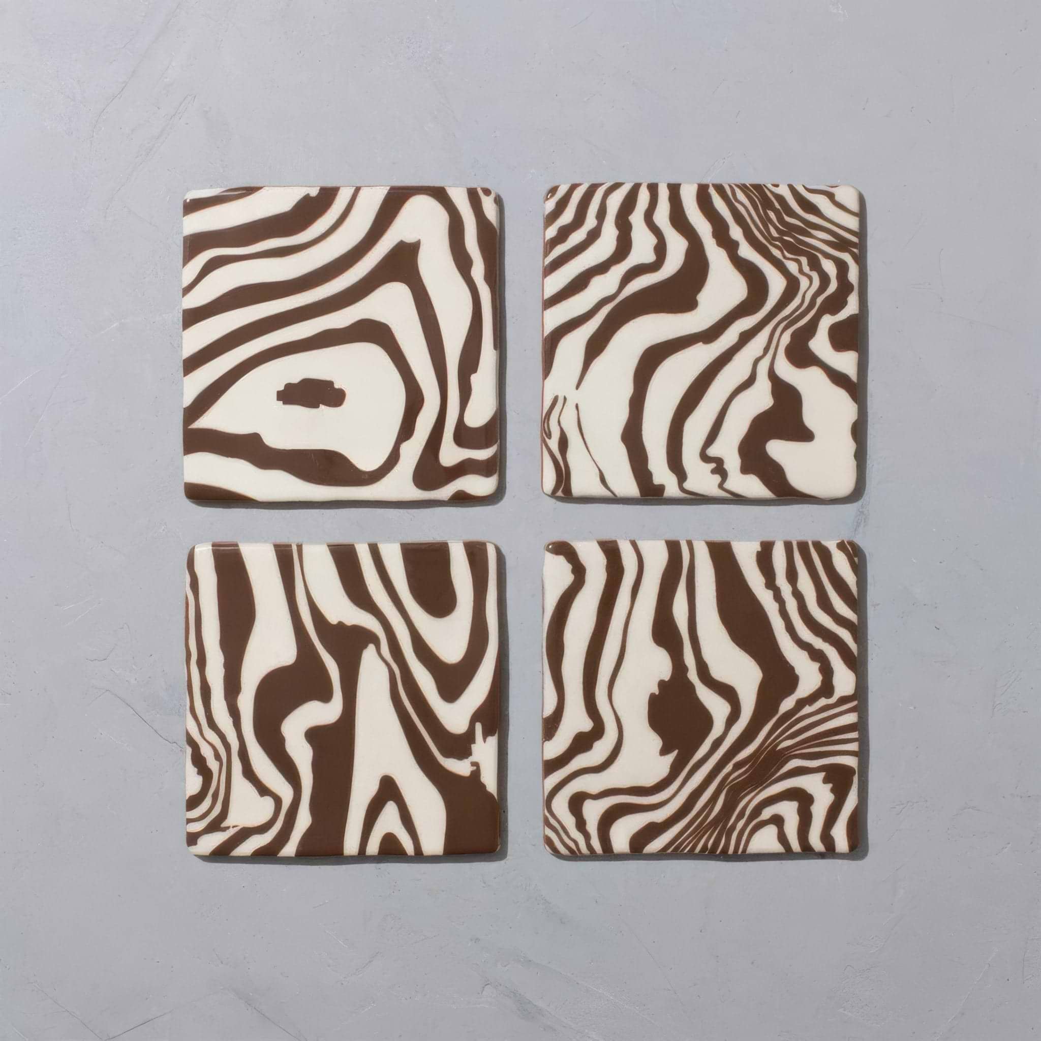 Henry Holland Studio Pour Brown Glazed Square - Hyperion Tiles