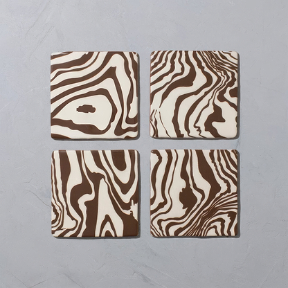Henry Holland Studio Pour Brown Glazed Square - Hyperion Tiles