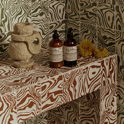 Henry Holland Studio Pour Green Glazed Square - Hyperion Tiles