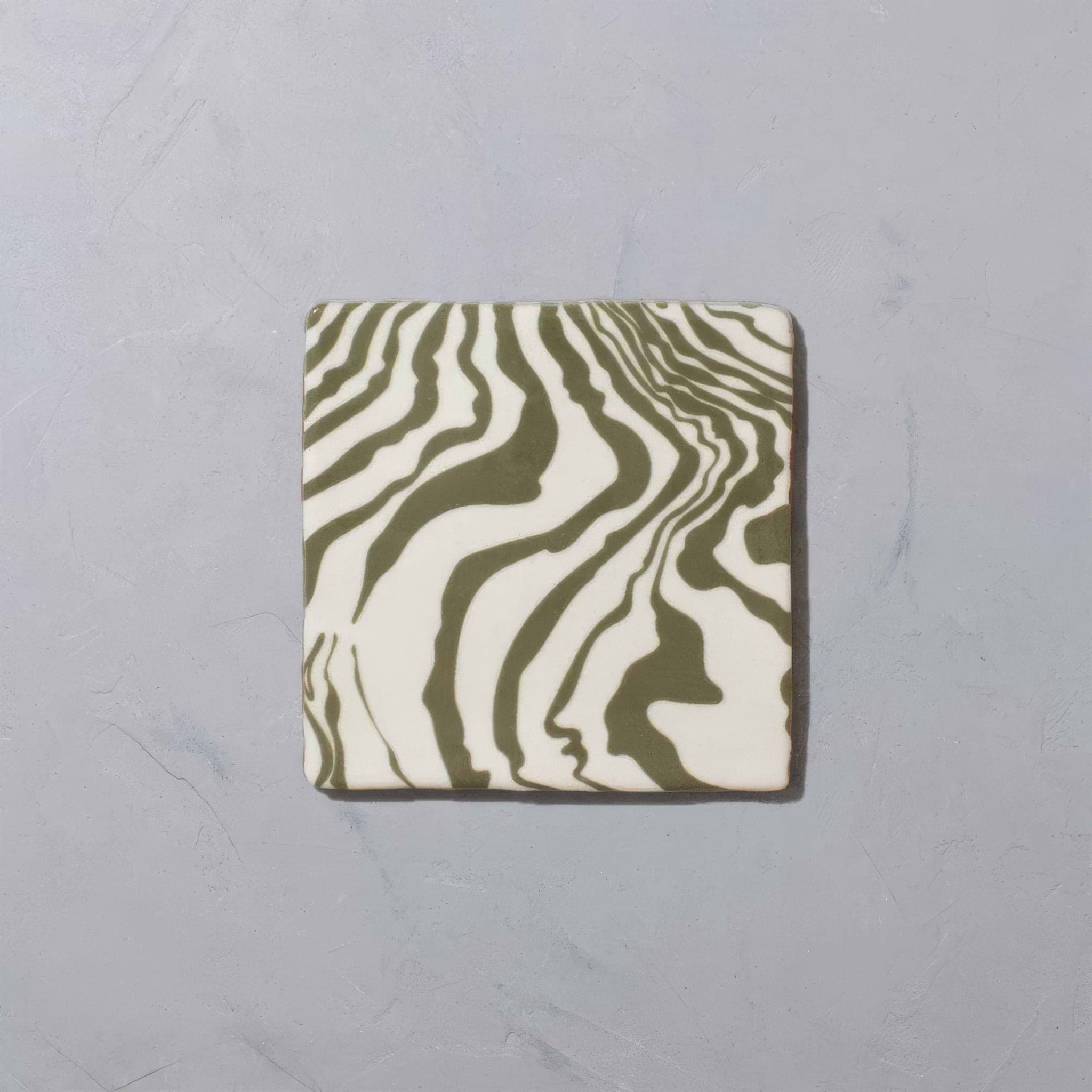 Henry Holland Studio Pour Green Glazed Square - Hyperion Tiles