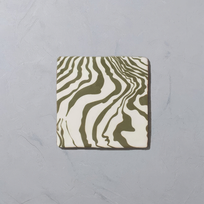 Henry Holland Studio Pour Green Glazed Square - Hyperion Tiles