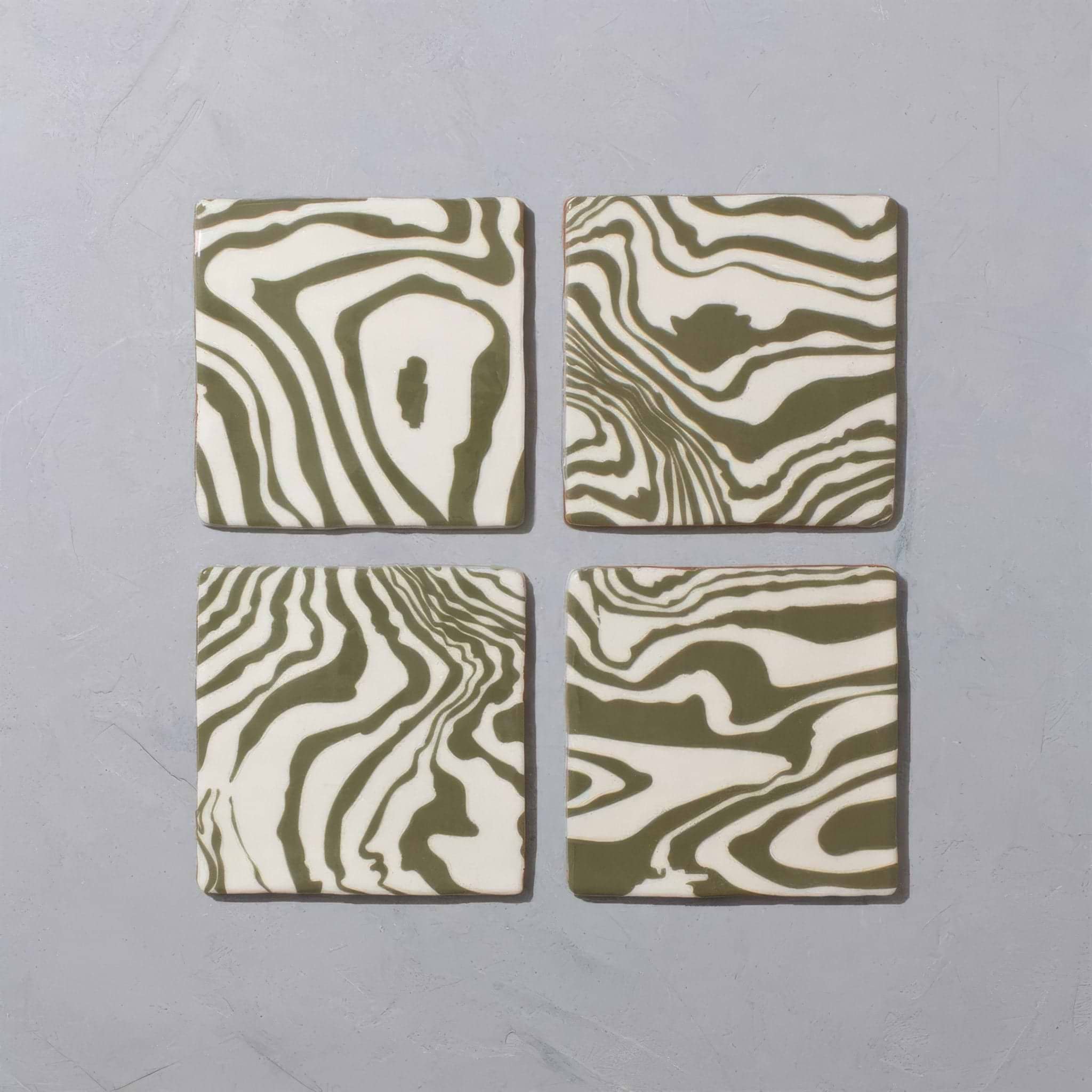 Henry Holland Studio Pour Green Glazed Square - Hyperion Tiles