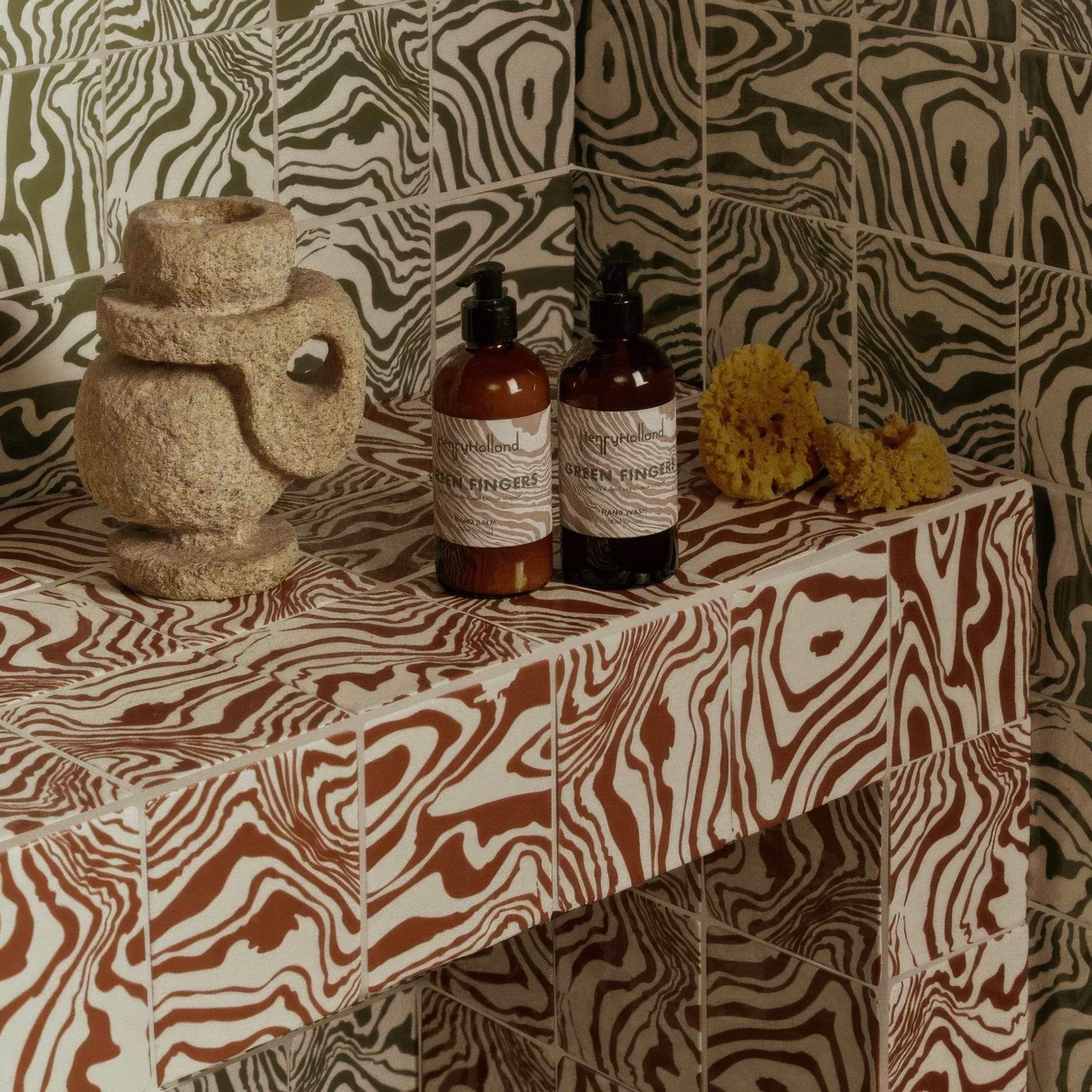 Henry Holland Studio Pour Terracotta Glazed Square - Hyperion Tiles