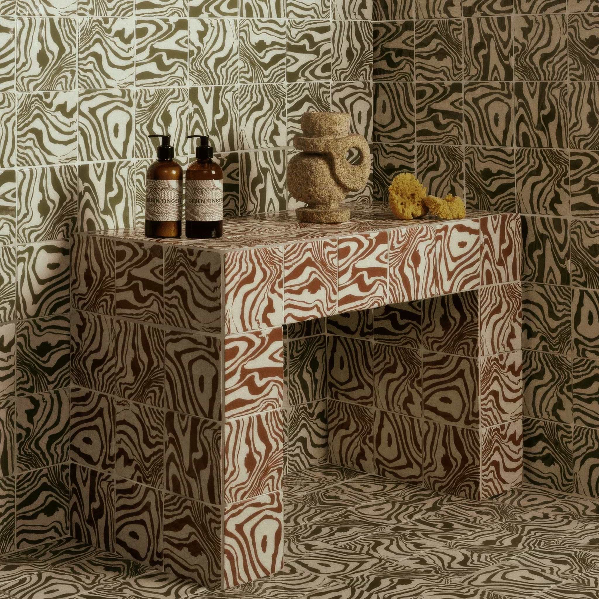 Henry Holland Studio Pour Terracotta Glazed Square - Hyperion Tiles