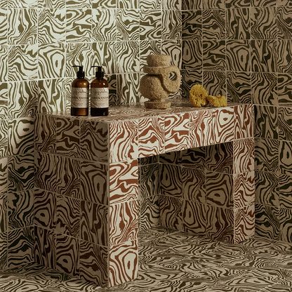 Henry Holland Studio Pour Terracotta Glazed Square - Hyperion Tiles
