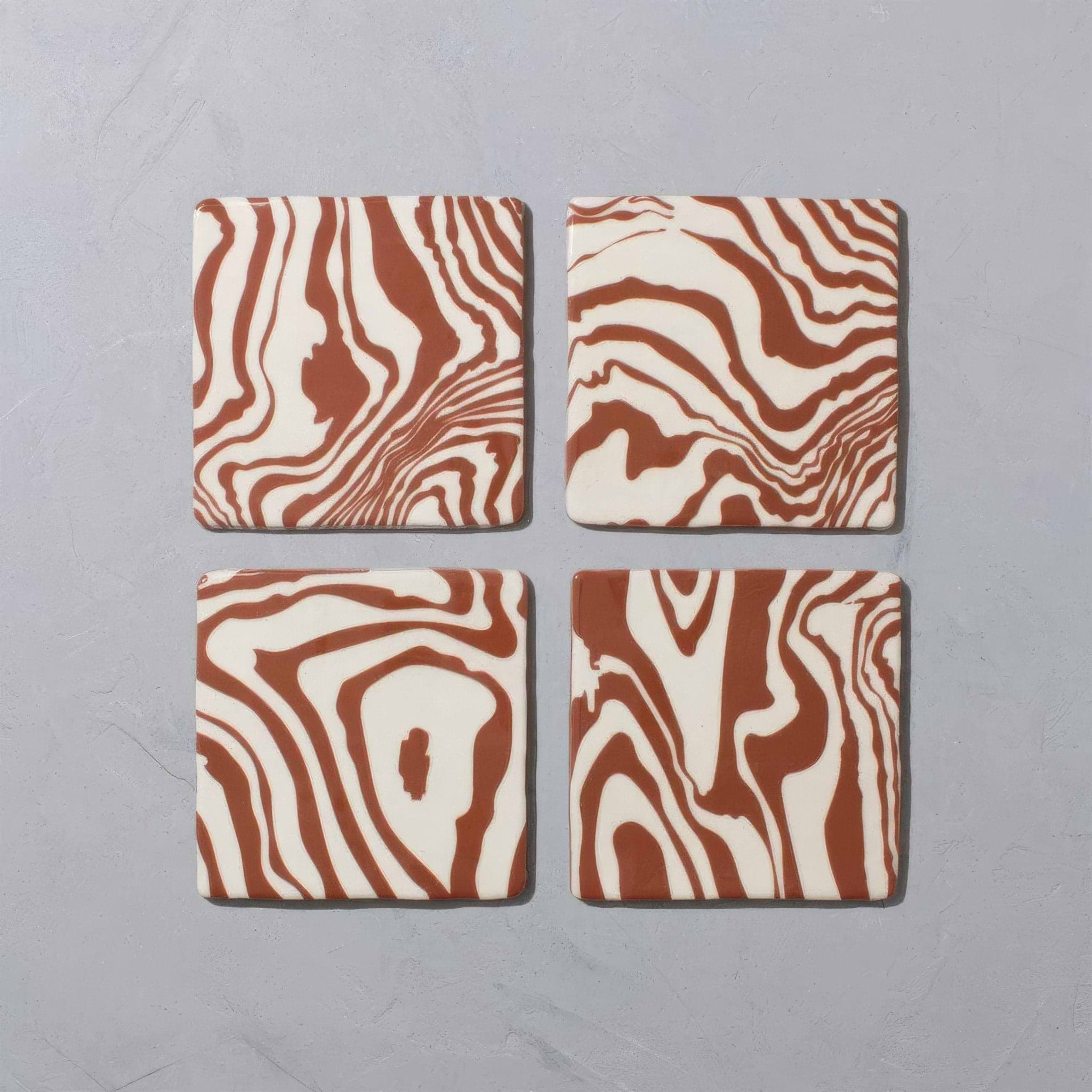 Henry Holland Studio Pour Terracotta Glazed Square - Hyperion Tiles