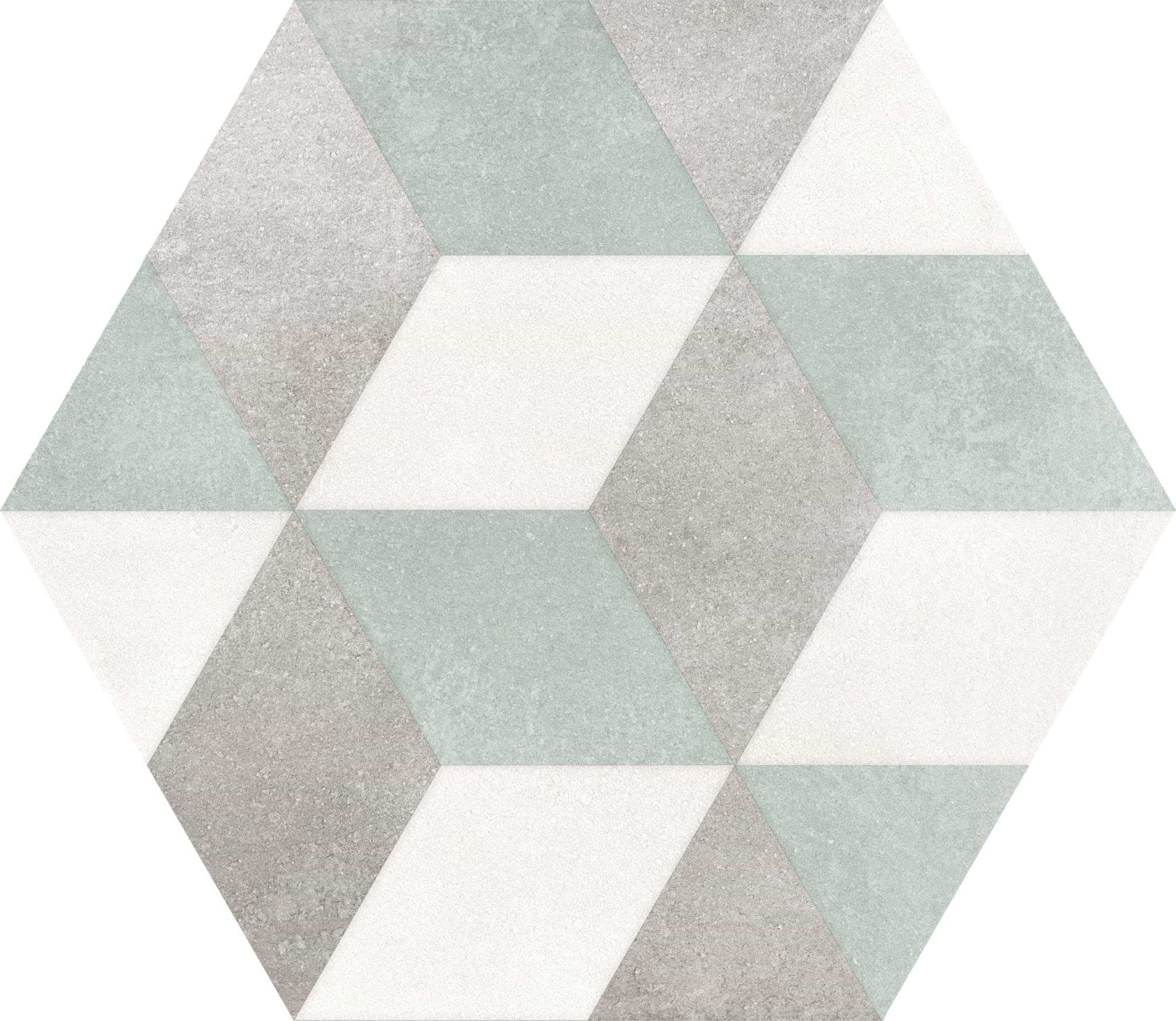 Hexagon Green Cube - Hyperion Tiles