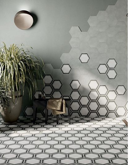 Hexagon Grey Plain - Hyperion Tiles