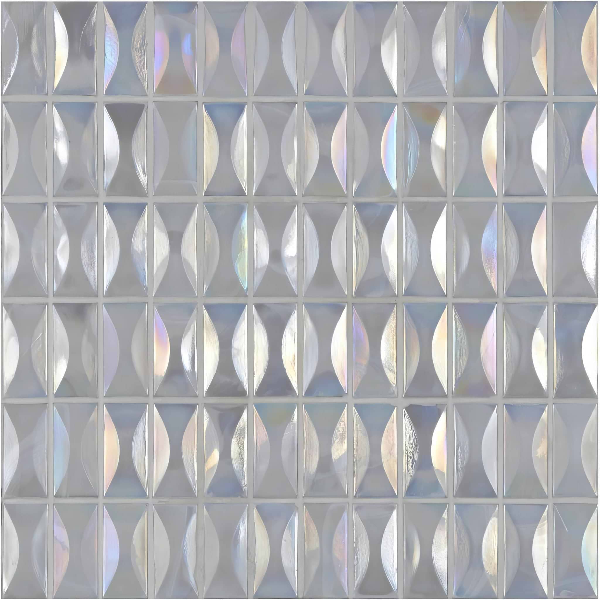 Ice Raised Rectangle Mosaic - Hyperion Tiles