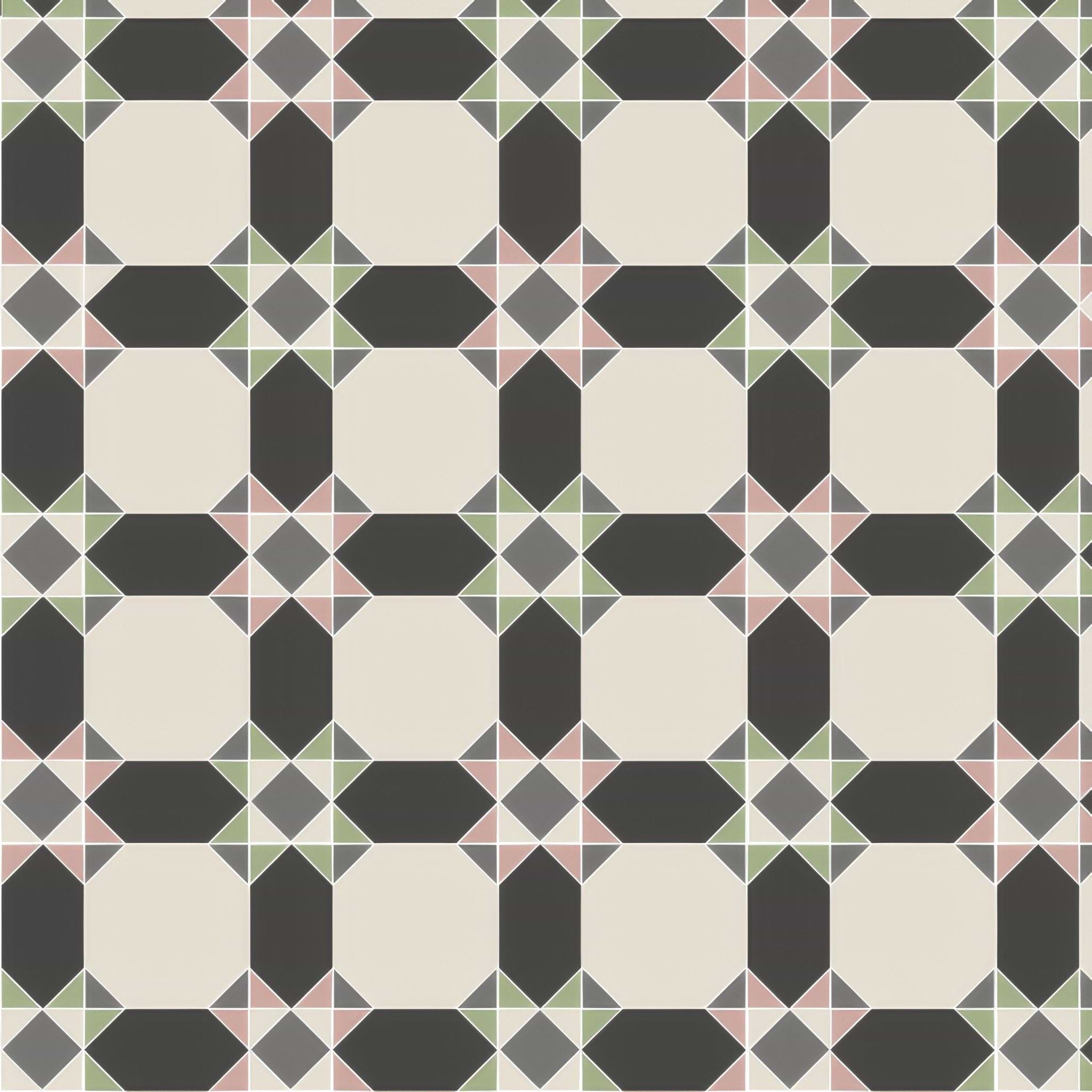 Inverlochy Carnation Pink and Spring Green - Hyperion Tiles