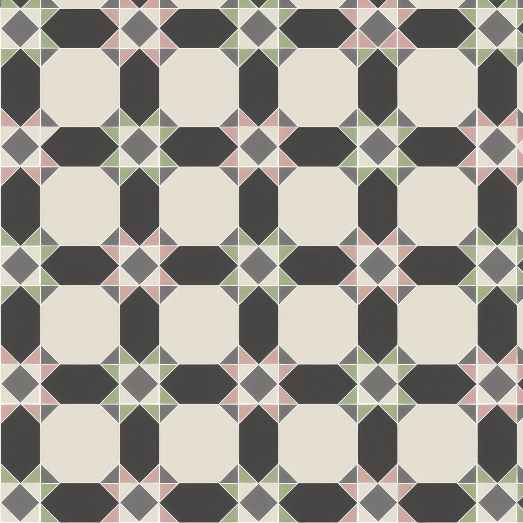 Inverlochy Carnation Pink and Spring Green - Hyperion Tiles