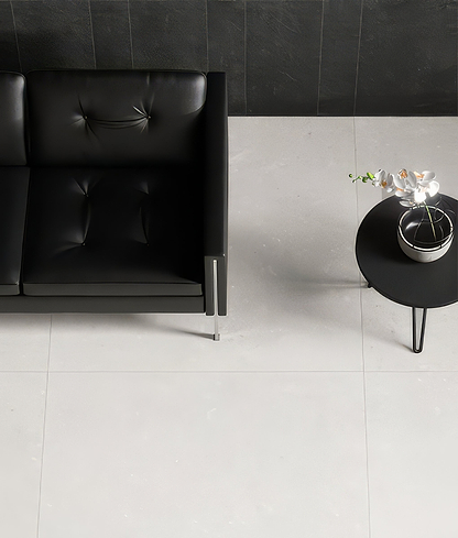 Islington Porcelain White Textured 90 x 90cm By Hyperion Tiles