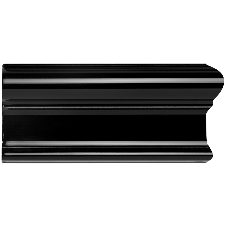Jet Black Victoria Right Corner - Hyperion Tiles