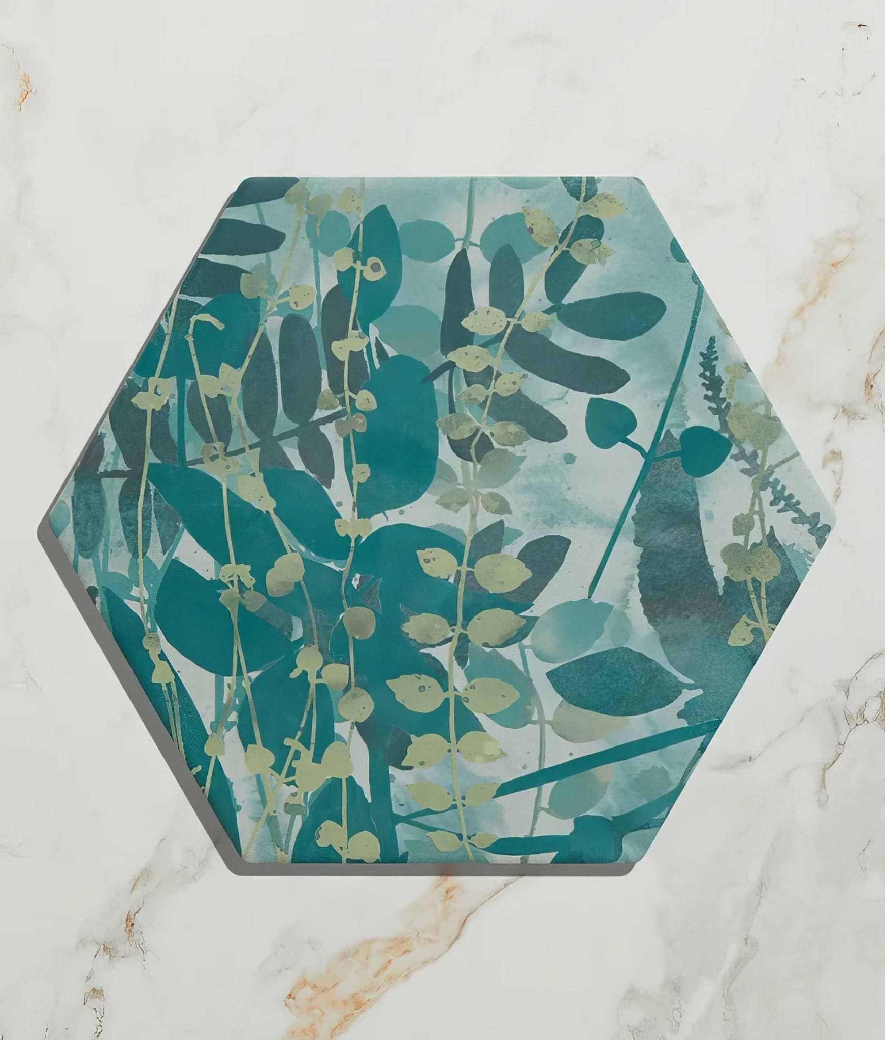 Jungle Hexagon Porcelain By Clarissa Hulse - Hyperion Tiles