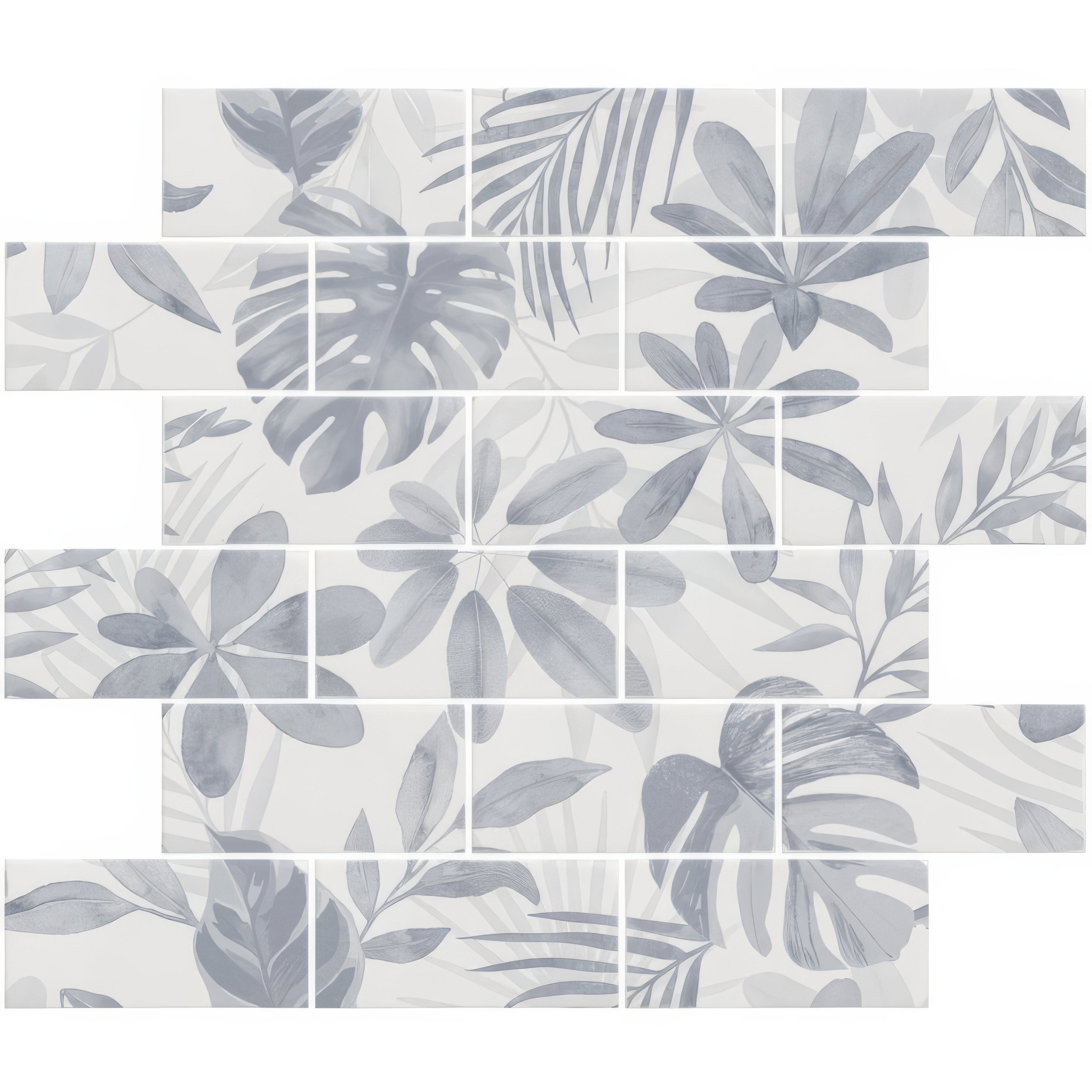 Jungle Grove Blue 18 Tile Panel - Hyperion Tiles