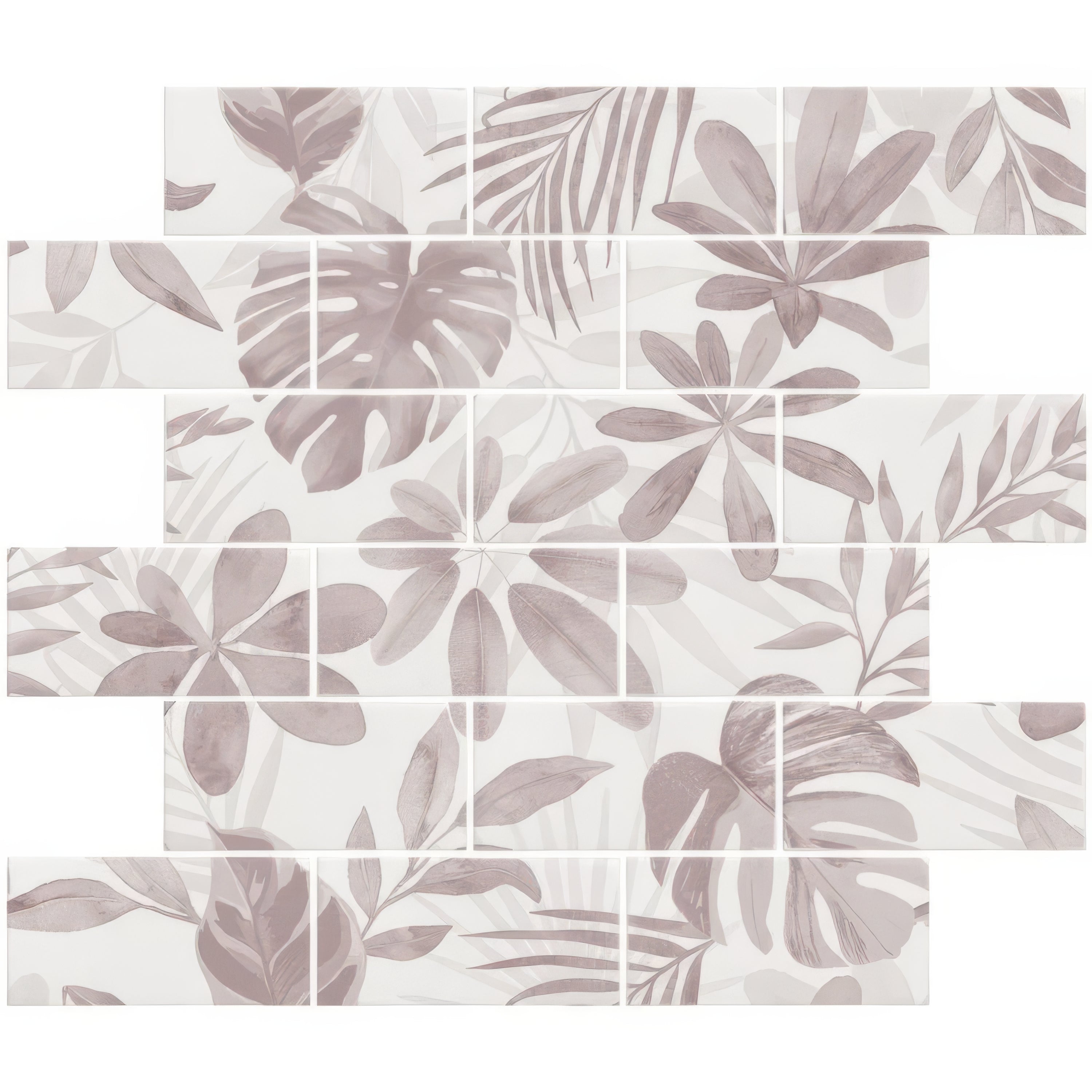 Jungle Grove Pink 18 Tile Panel - Hyperion Tiles