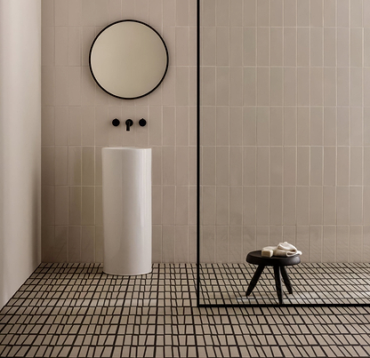 Kelly Hoppen Strip Beige and Black - Hyperion Tiles
