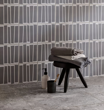 Kelly Hoppen Strip Grey And White - Hyperion Tiles