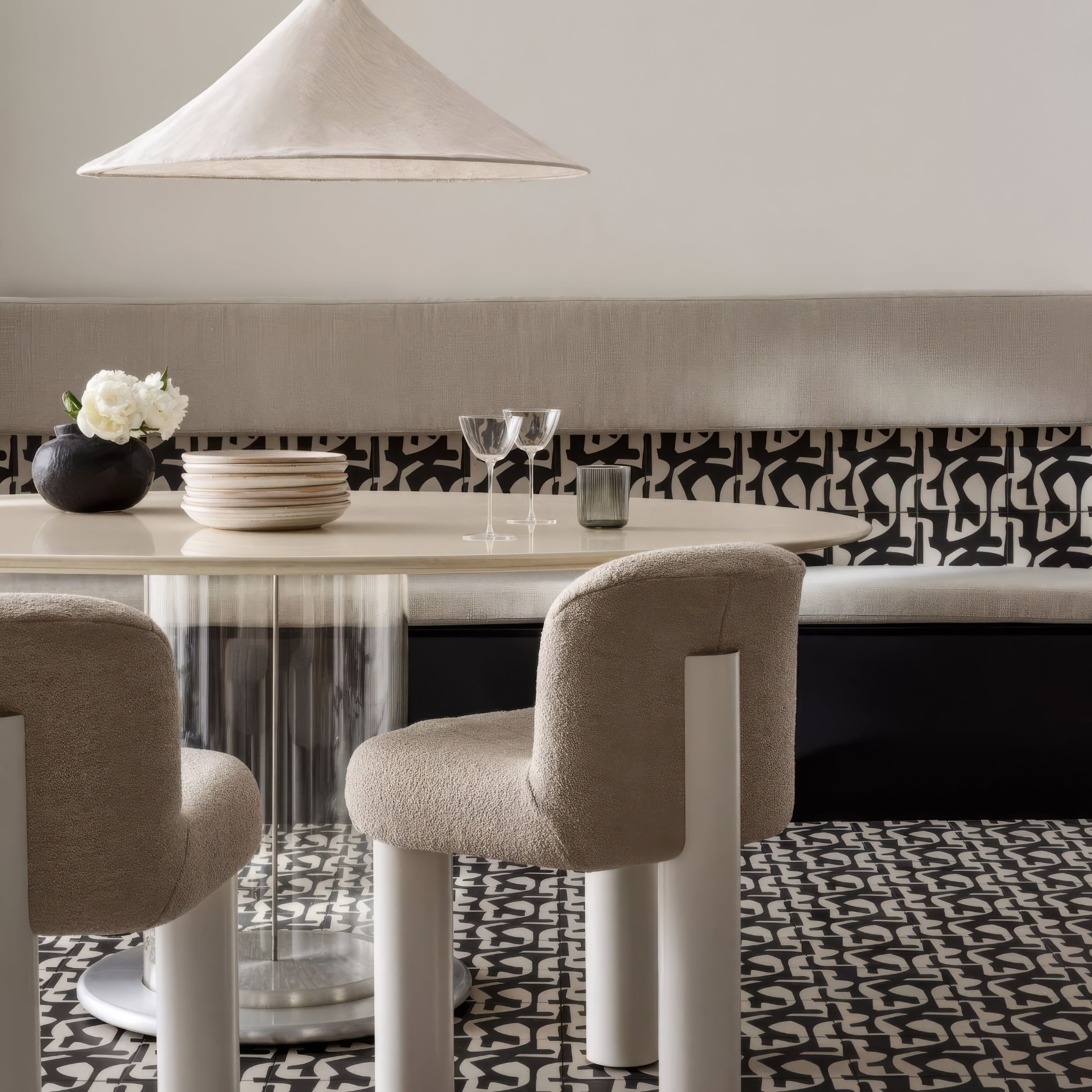 Kelly Hoppen Puzzle Grey and White - Hyperion Tiles - Fired Earth