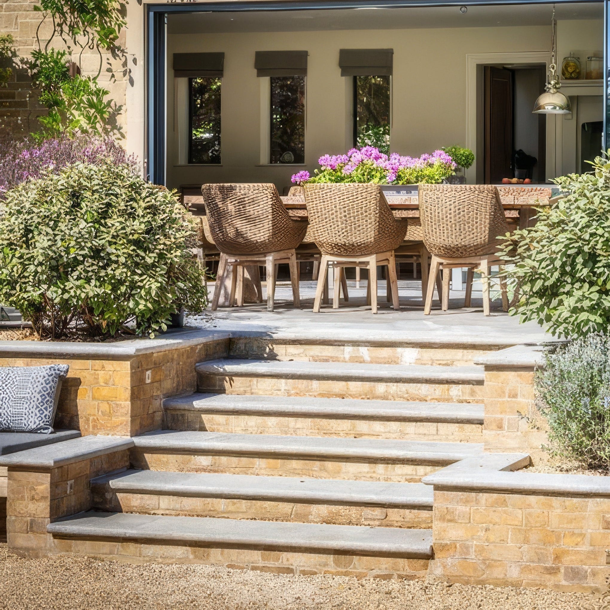 Kimmeridge Limestone Paving Tumbled & Etched Finish By Hyperion Tiles