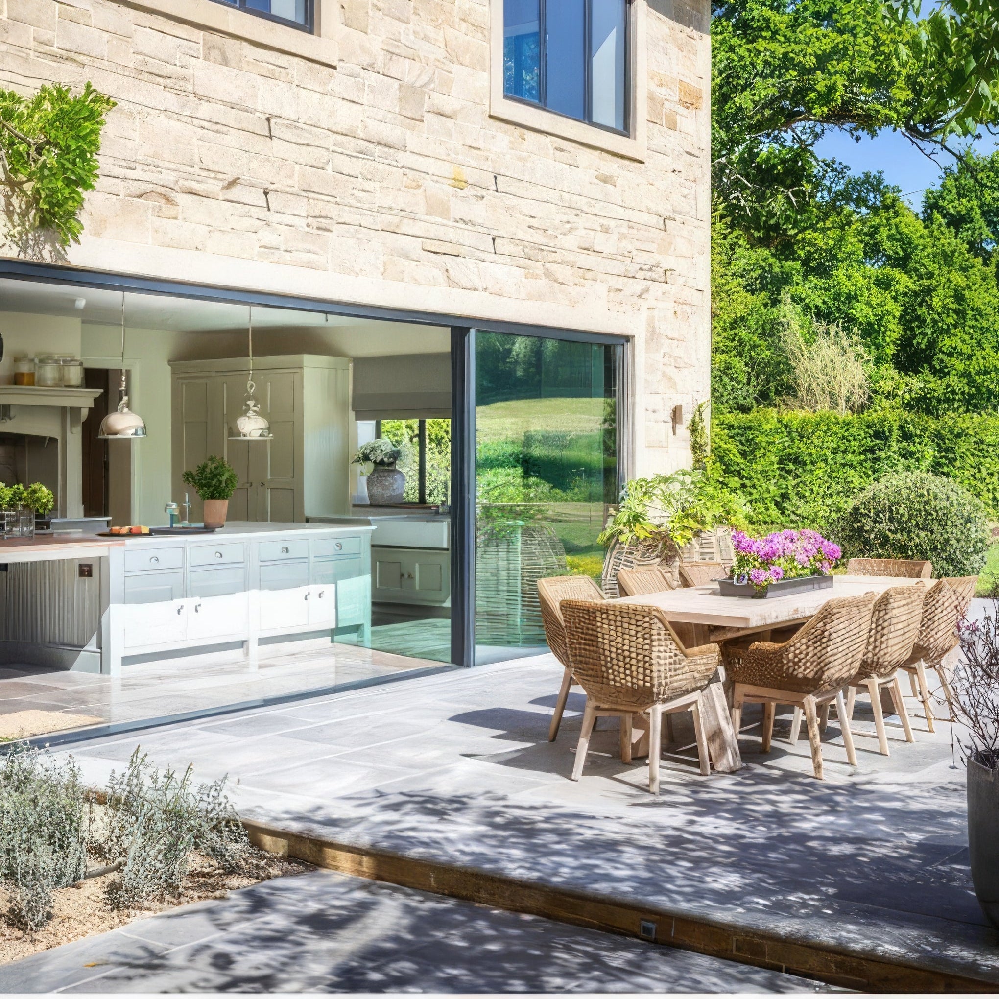 Kimmeridge Limestone Paving Tumbled & Etched Finish By Hyperion Tiles