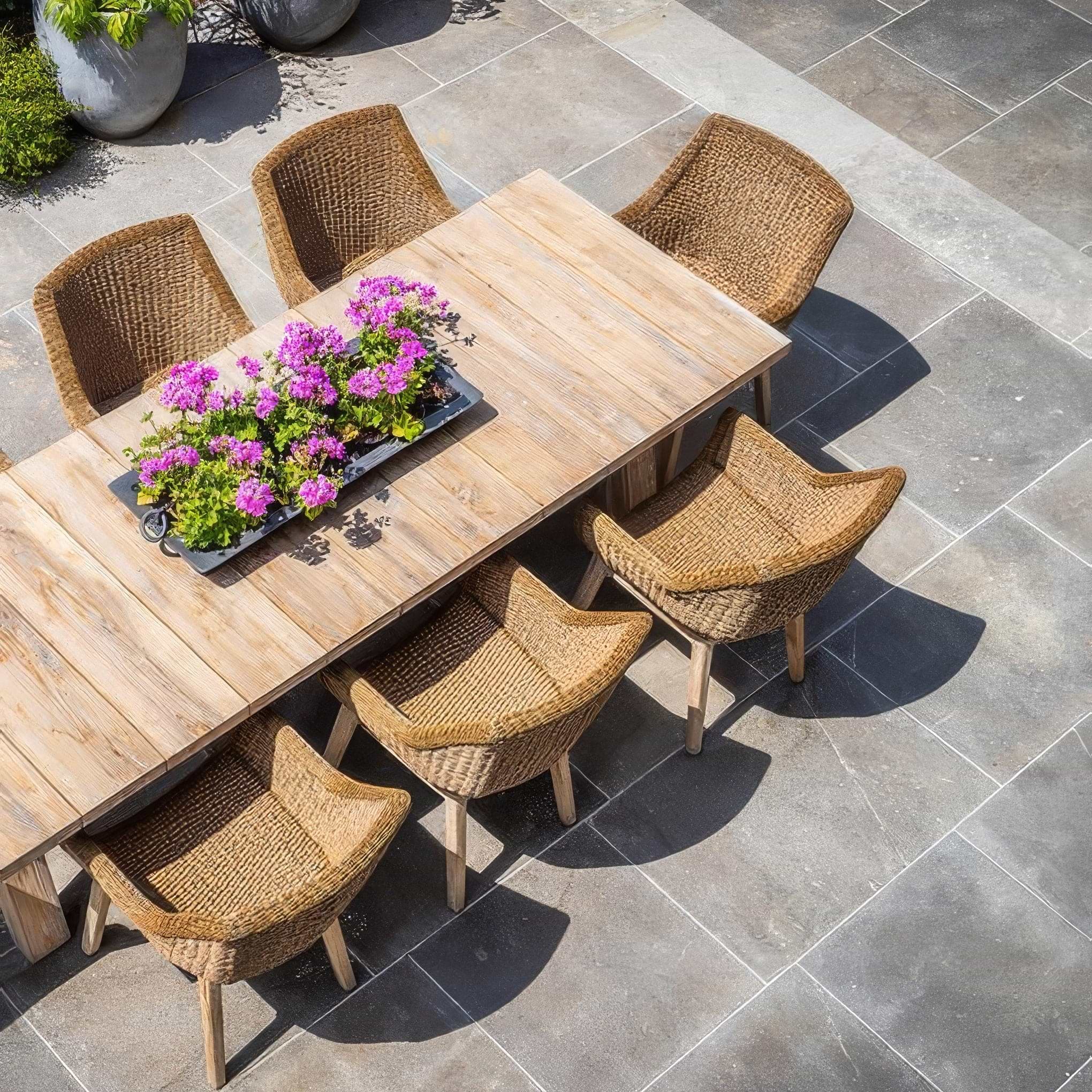 Kimmeridge Limestone Paving Tumbled & Etched Finish By Hyperion Tiles