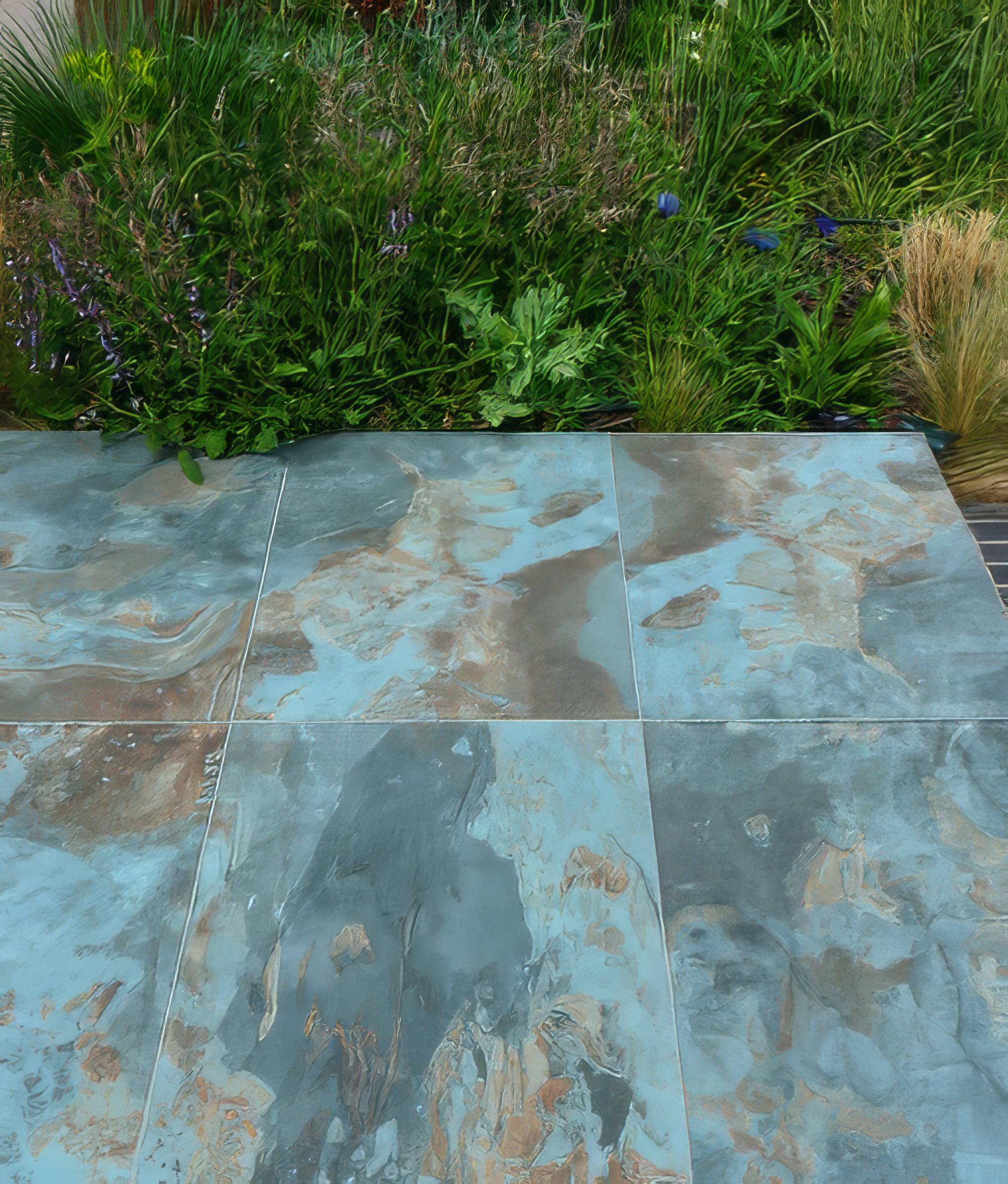 Komodo Porcelain Paving Textured Green From Hyperion Tiles