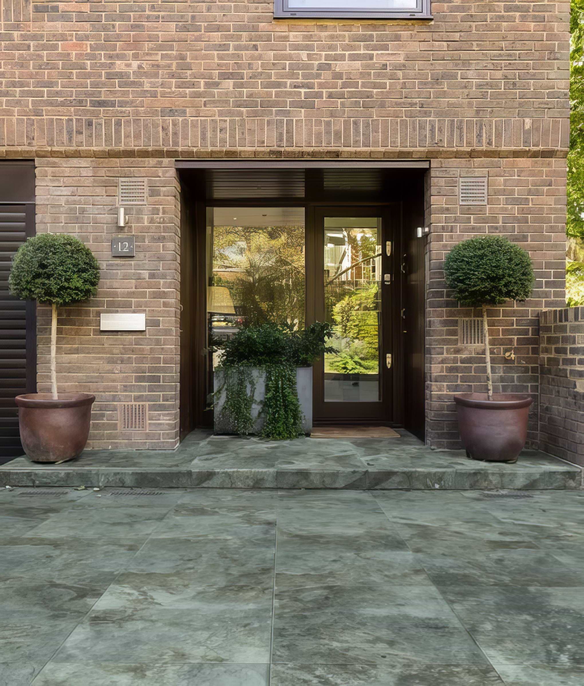 Komodo Porcelain Paving Textured Green From Hyperion Tiles
