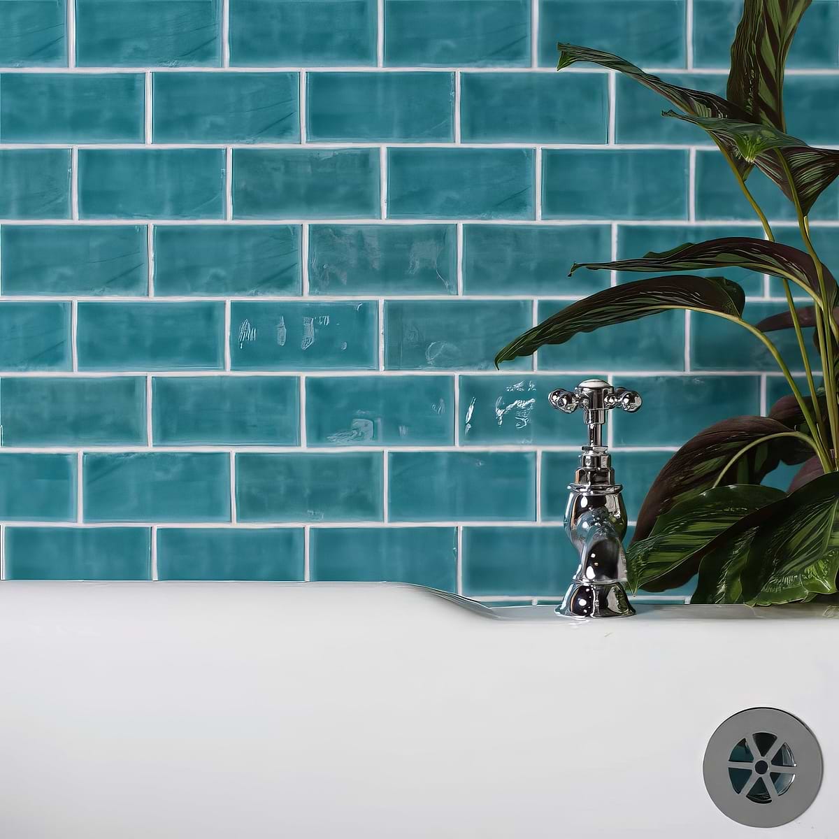 Java Lagoon Tile Lagoon Brick Tile - Hyperion Tiles