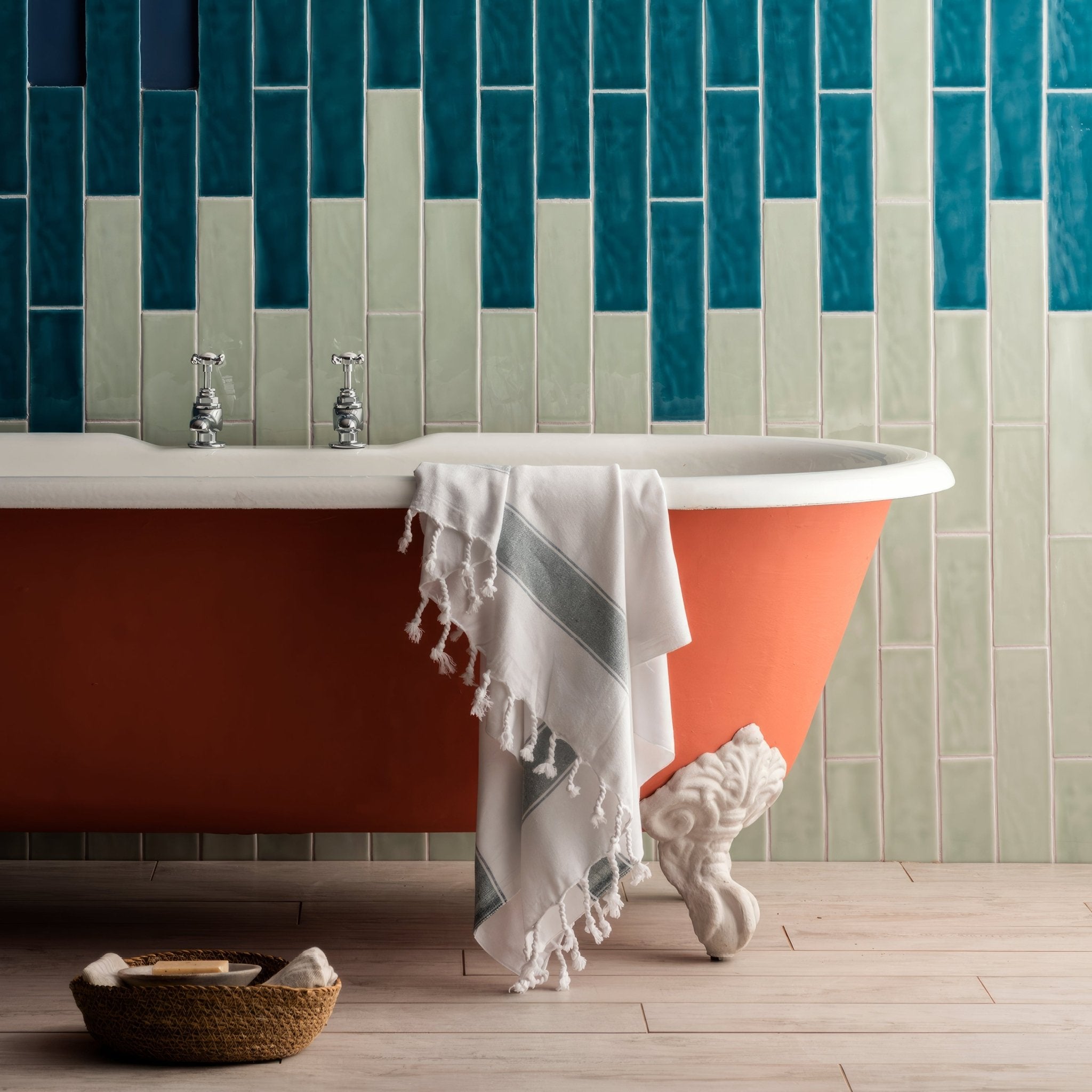 Lagoon Large Brick Tile - Hyperion Tiles