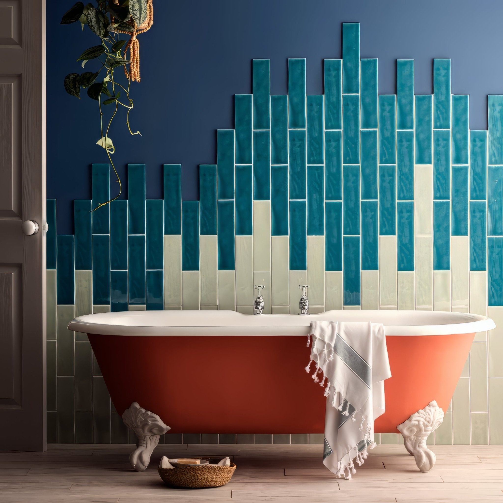 Lagoon Large Brick Tile - Hyperion Tiles