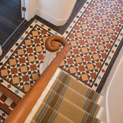 Lambeth Black, Brown, Buff, Red & White - Hyperion Tiles