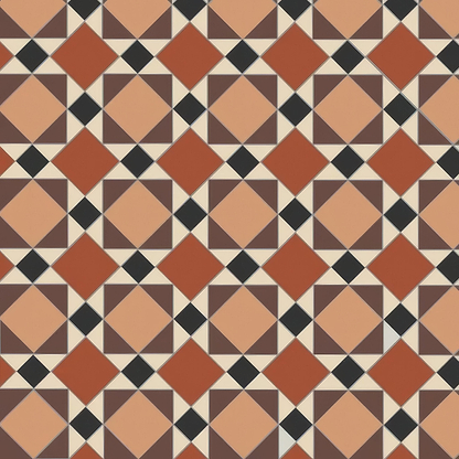 Lambeth Black, Brown, Buff, Red & White - Hyperion Tiles