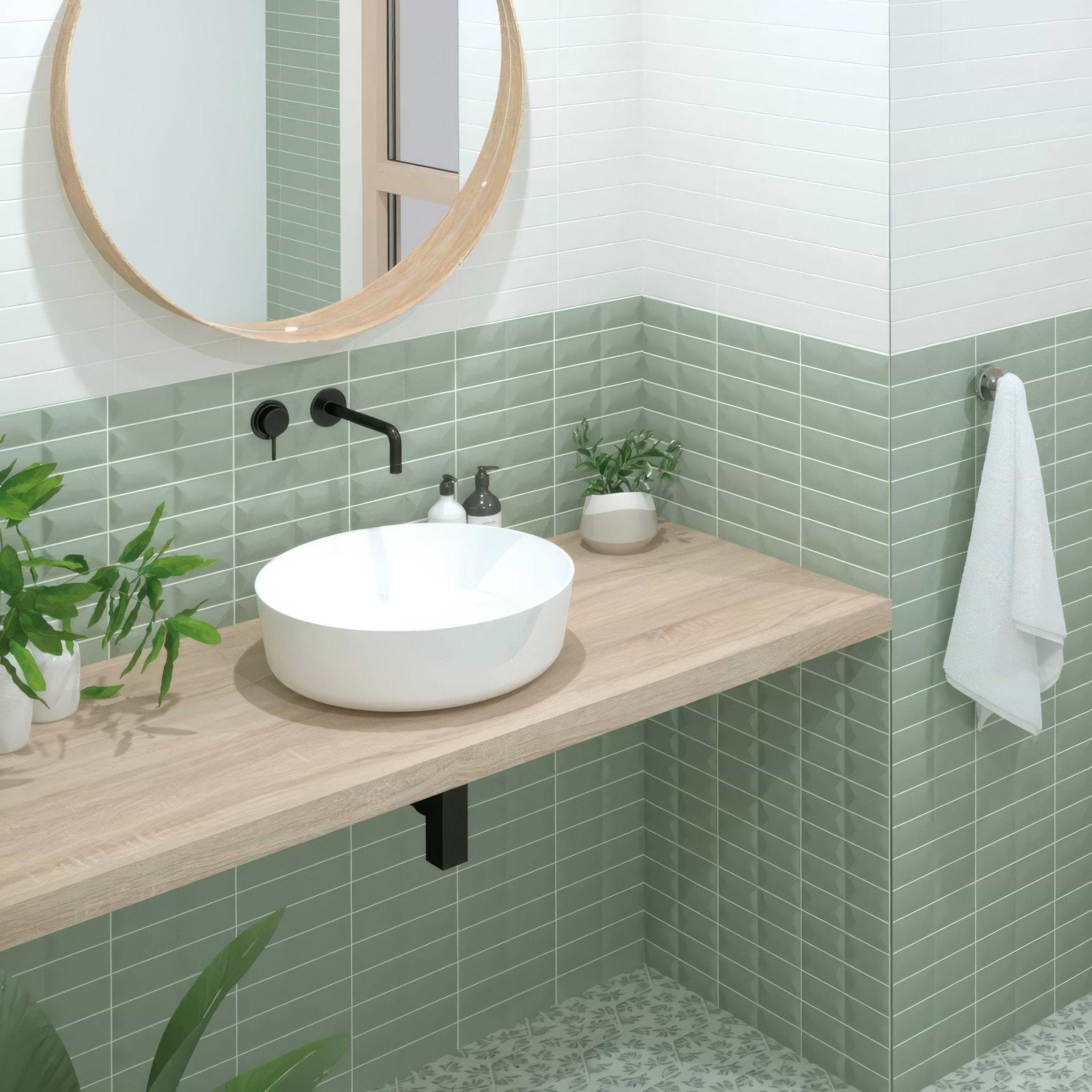 Levante Fold Sage - Hyperion Tiles