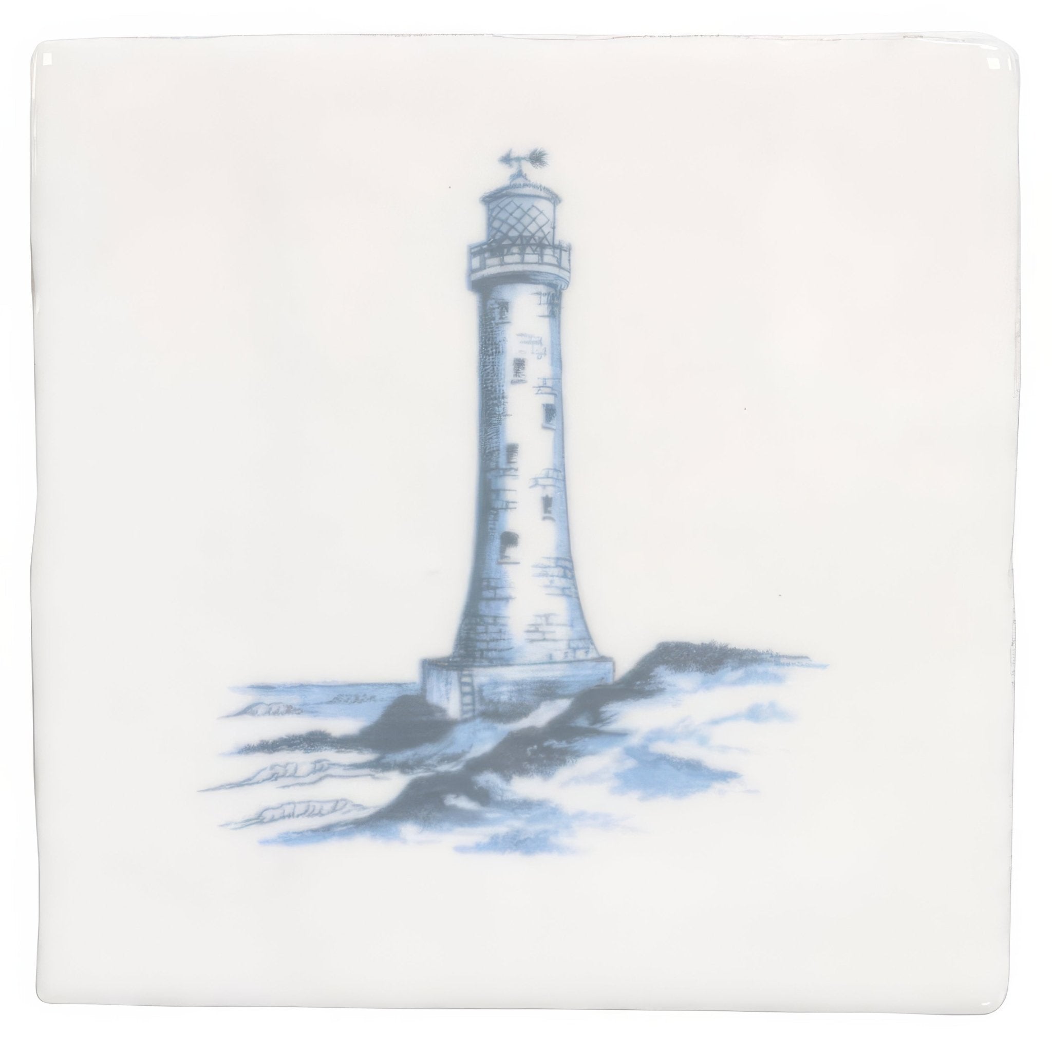 Lighthouse Blue on Cotton - Hyperion Tiles