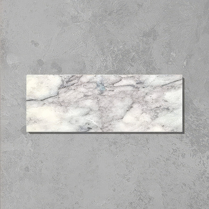 Lilac Veined Herringbone Honed Marble Tile - Hyperion Tiles