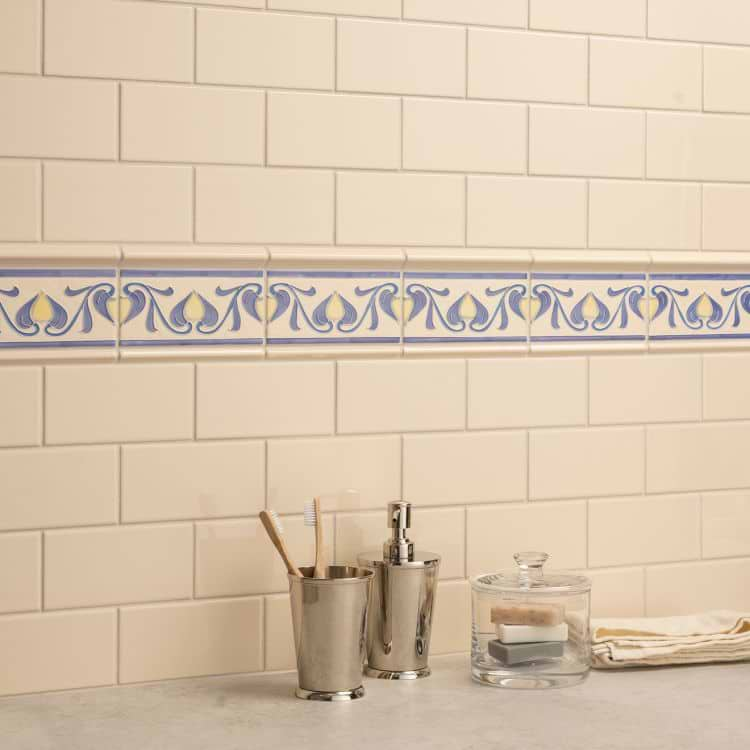 Colonial White Half Tile