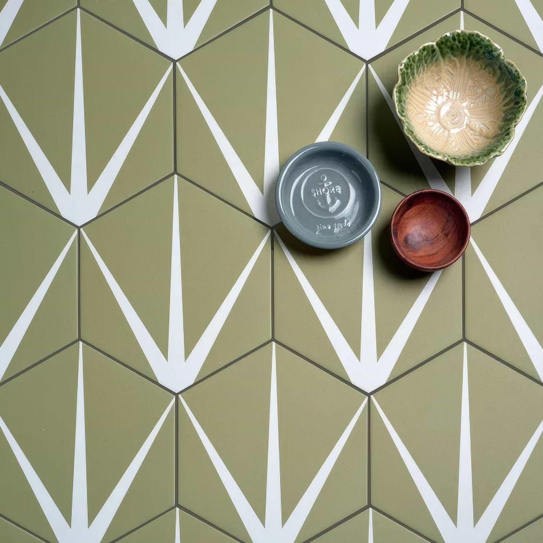 Lily Pad Porcelain New Leaf - Hyperion Tiles