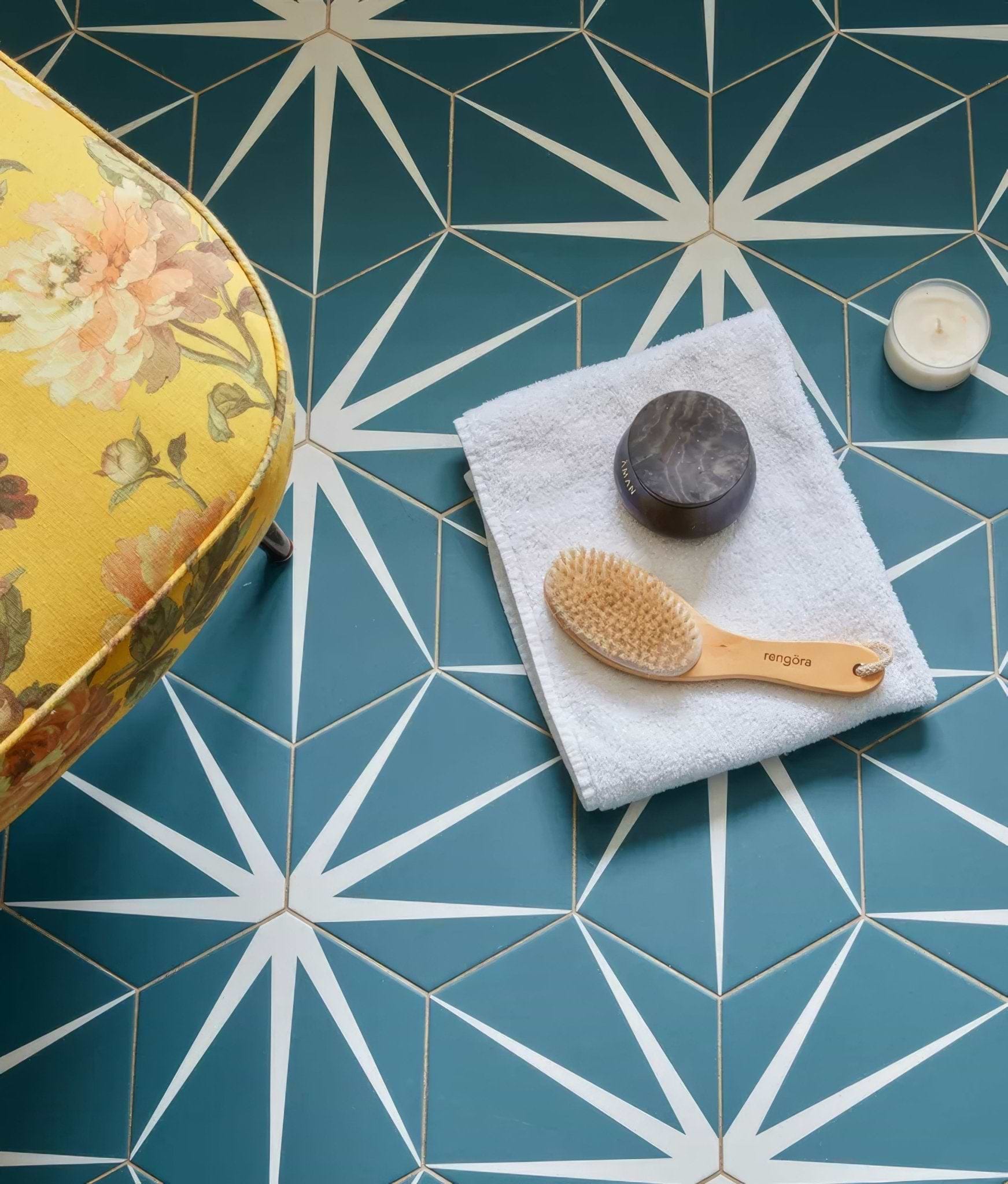 Lily Pad Porcelain Peacock - Hyperion Tiles
