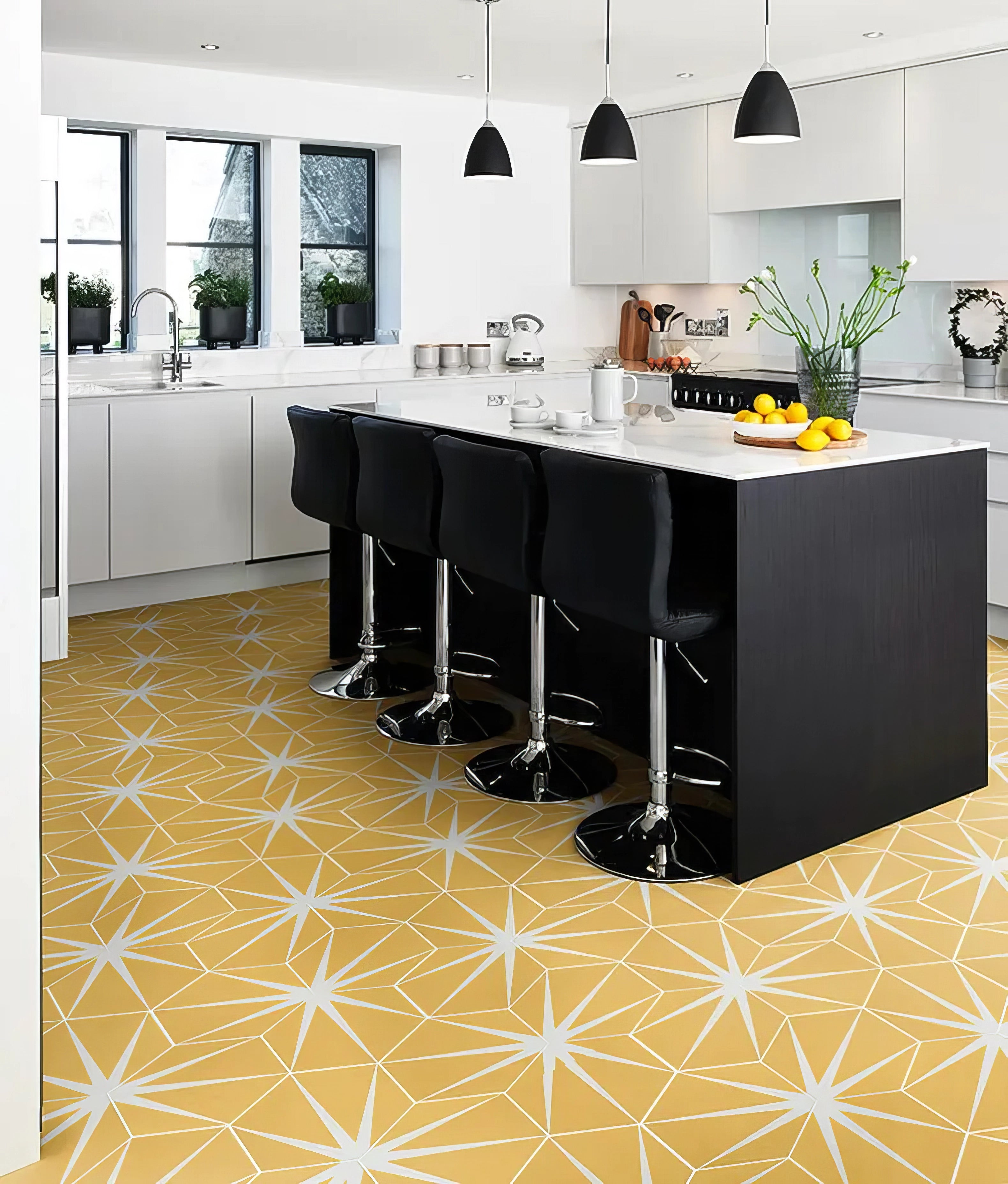 Lily Pad Porcelain Hexagon Tiles - Matt Finish, Modern – Hyperion Tiles