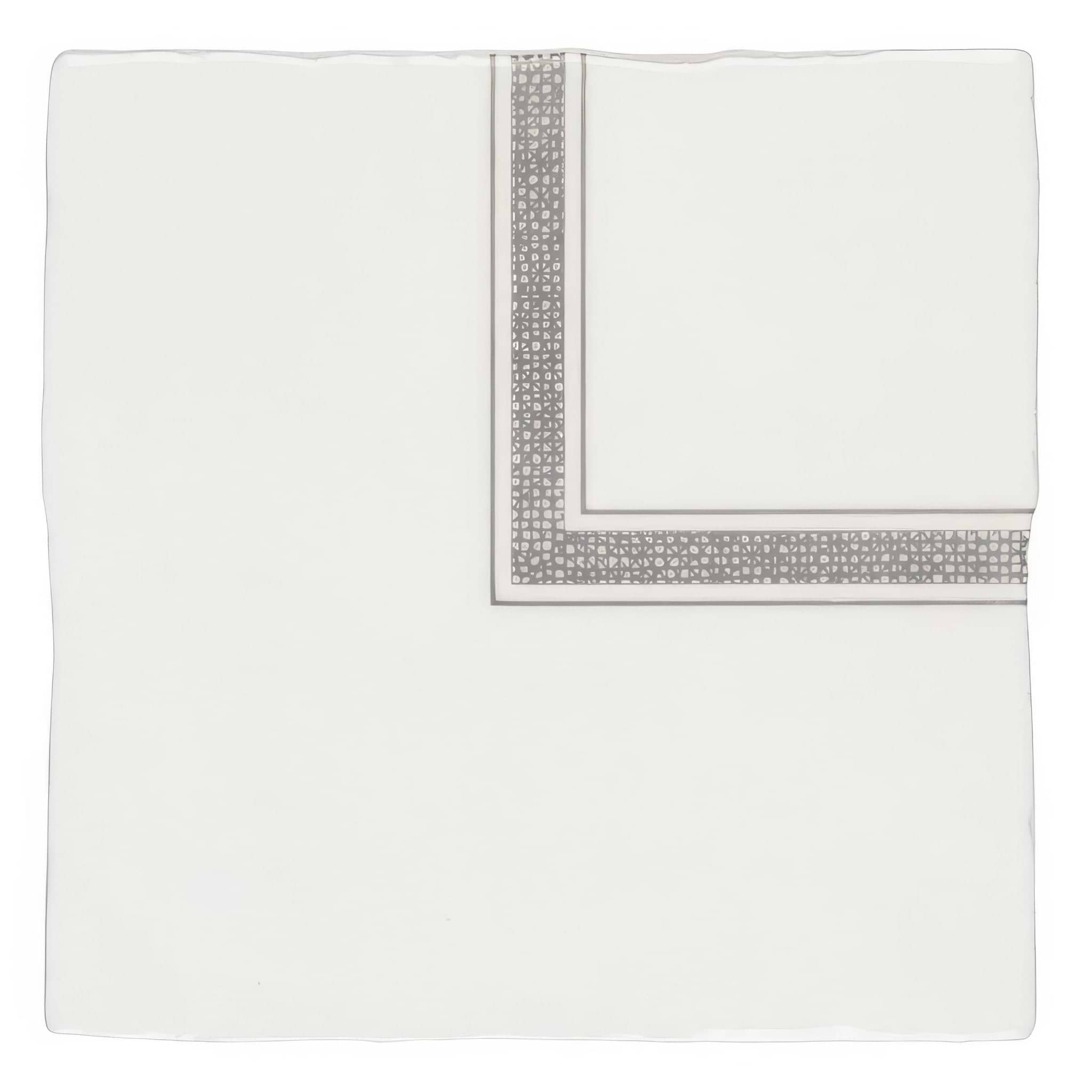 Linen Corner Grey on Cotton - Hyperion Tiles