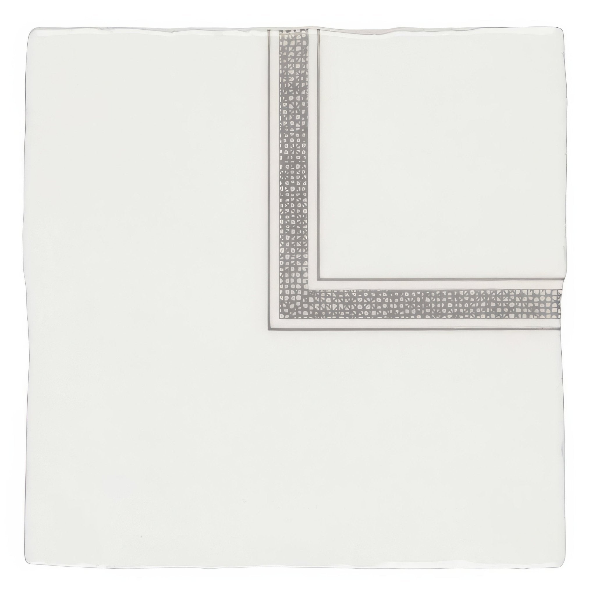 Linen Corner Grey on Cotton - Hyperion Tiles