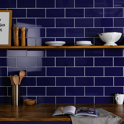 Liso Azul Gloss 100x200 - Hyperion Tiles